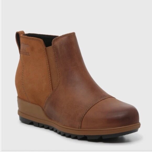 Sorel Evie II Chelsea Boot - Women's Sz 9 Cognac Brown - Picture 1 of 9